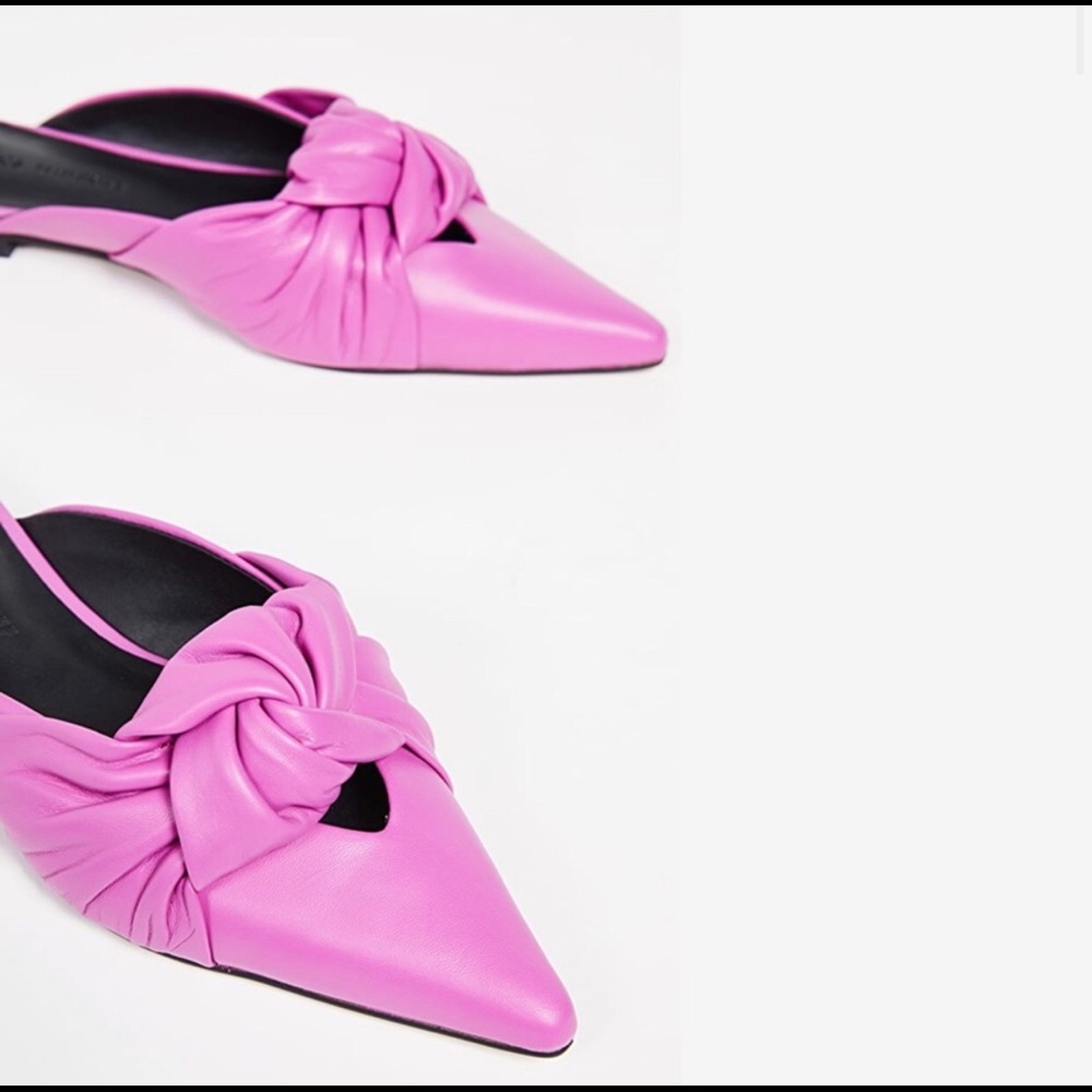 NWOT Rebecca Minkoff Coretta Pink Knotted Mules - Picture 4 of 9